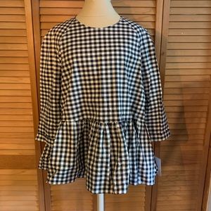Plaid Peplum Shirt